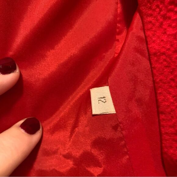 Doncaster Vintage Red rayon silk Velvet two piece suit size large - Picture 6 of 14